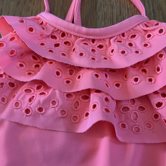 Gap Girls One Piece Coral Ruffle Swimsuit - Picture 2 of 8